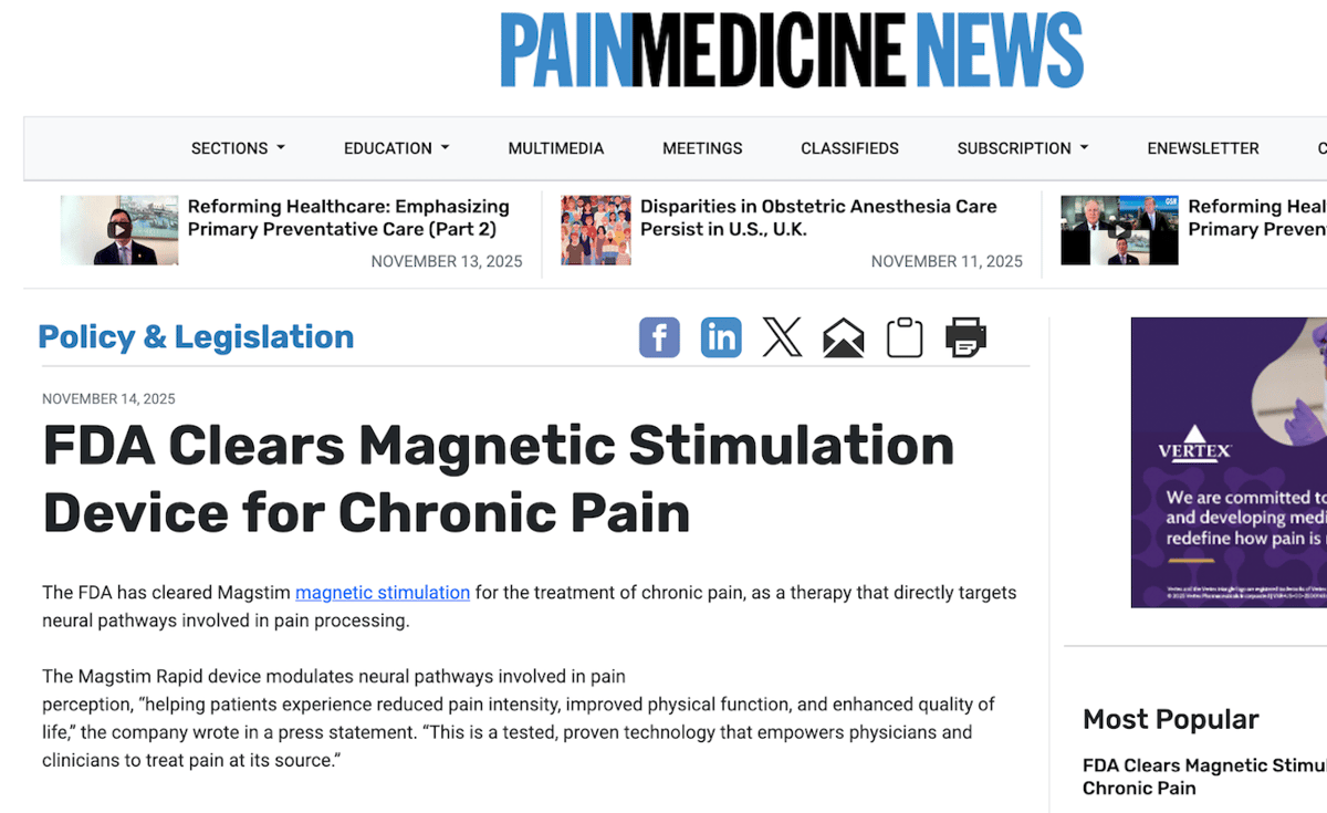Pain Medicine News 1125